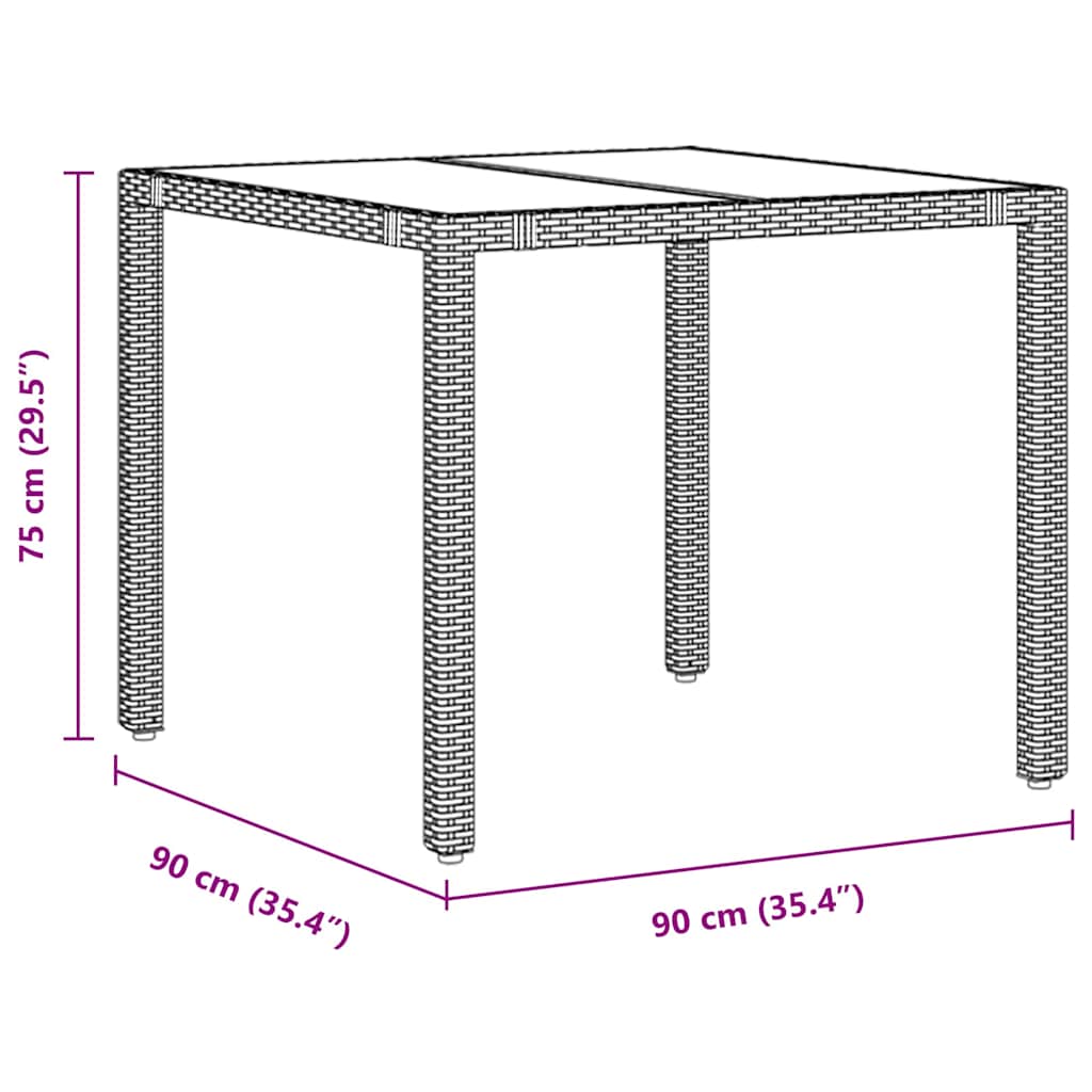 Garden Dining Set 5 pcs Grey Poly Rattan