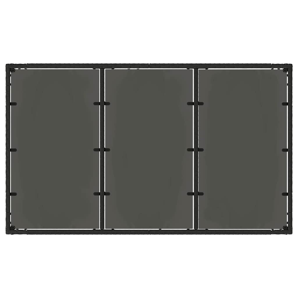 Garden Dining Set 7 pcs Black Poly Rattan