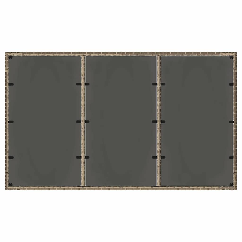 Garden Dining Set 7 pcs Grey Poly Rattan