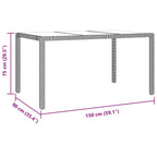 Garden Dining Set 7 pcs Beige Poly Rattan