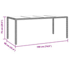 Garden Dining Set 7 pcs Beige Poly Rattan