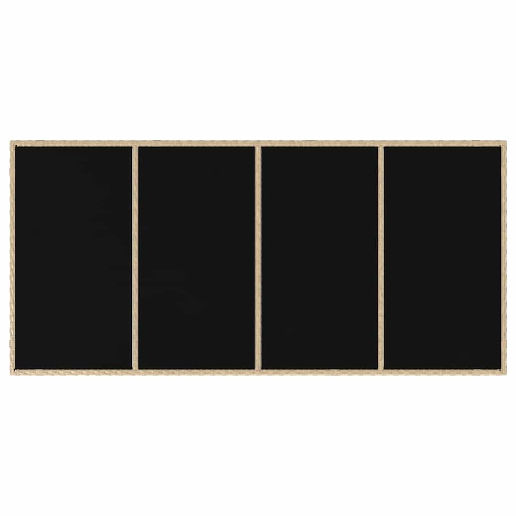 Garden Dining Set 7 pcs Beige Poly Rattan