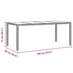 Garden Dining Set 9 pcs Grey Poly Rattan