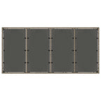 Garden Dining Set 9 pcs Grey Poly Rattan