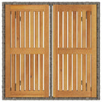 Garden Dining Set 5 pcs Grey Poly Rattan