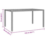 Garden Dining Set 5 pcs Black Poly Rattan