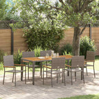 Garden Dining Set 7 pcs Grey Poly Rattan