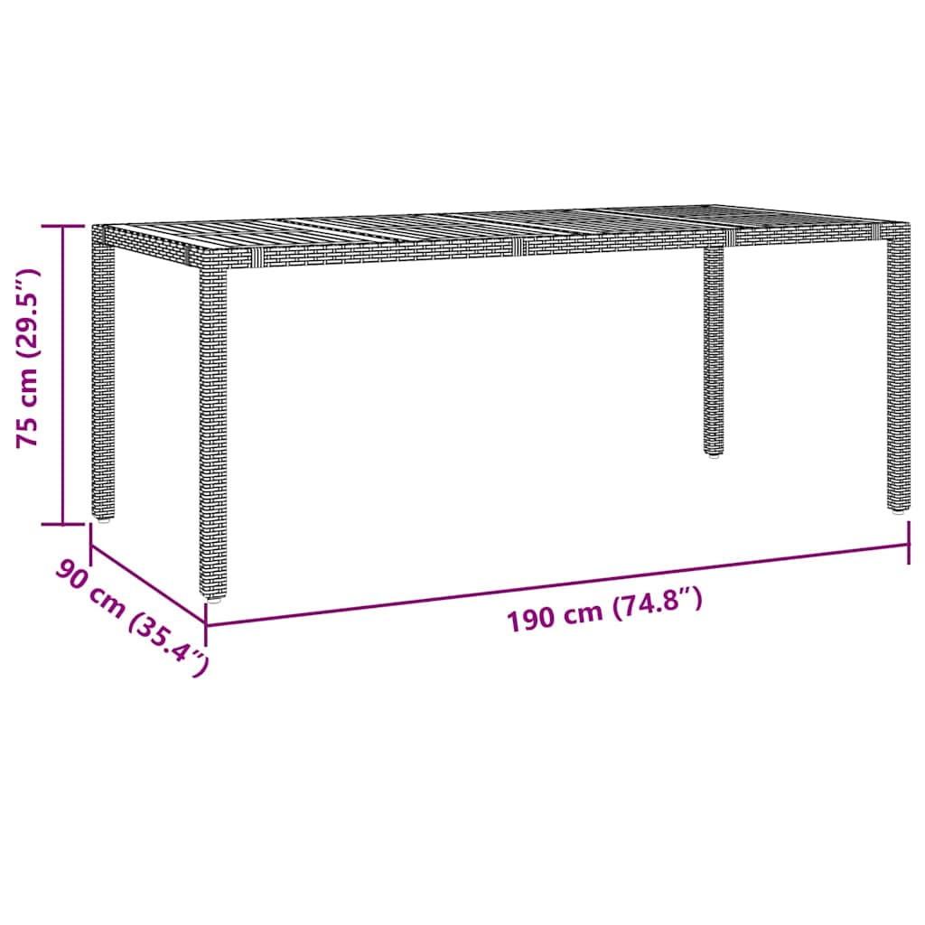 Garden Dining Set 7 pcs Grey Poly Rattan