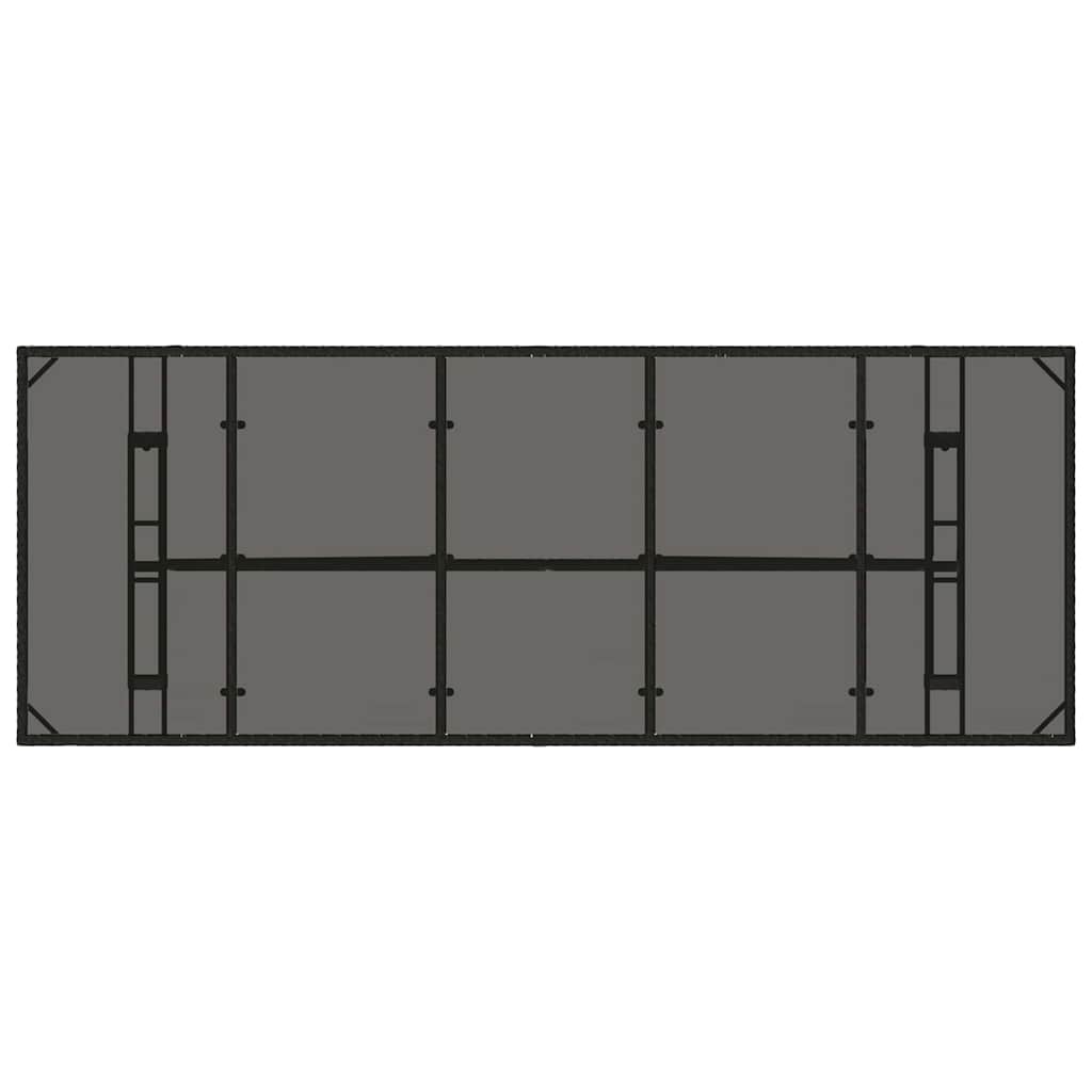 Garden Dining Set 9 pcs Black Poly Rattan