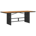 Garden Dining Set 7 pcs Black Poly Rattan