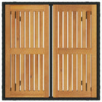 Garden Dining Set 5 pcs Black and Brown Poly Rattan