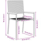 Garden Dining Set 5 pcs Grey and Brown Poly Rattan