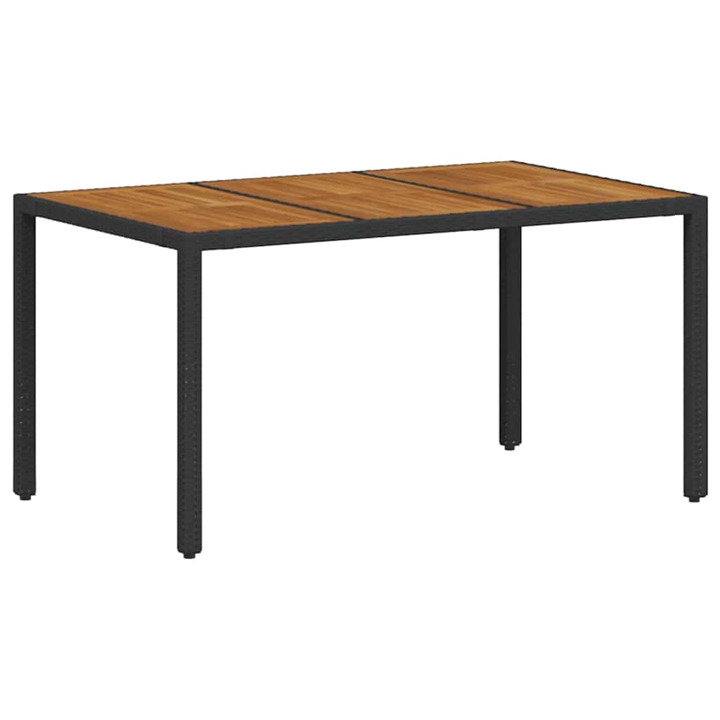 Garden Dining Set 7 pcs Black and Brown Poly Rattan