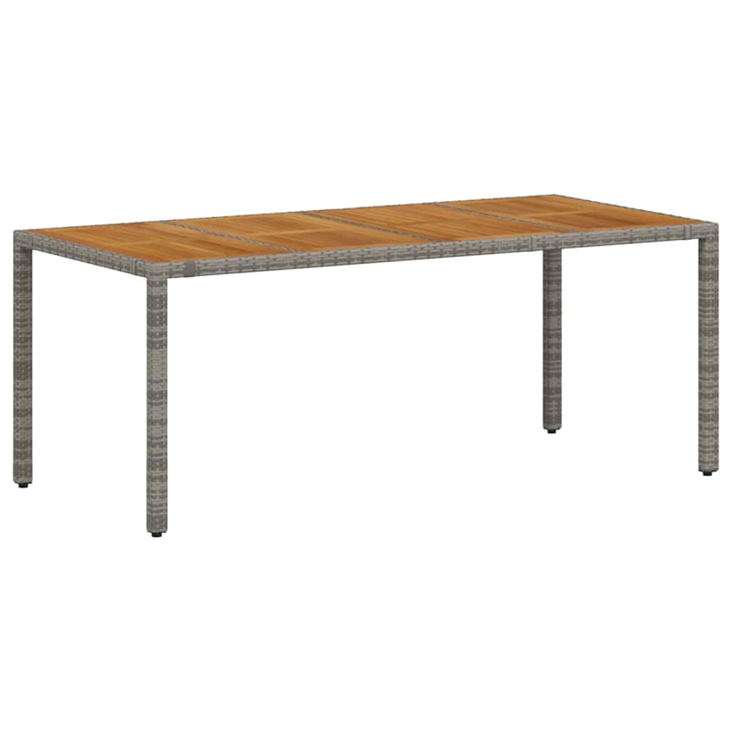 Garden Dining Set 7 pcs Grey and Brown Poly Rattan