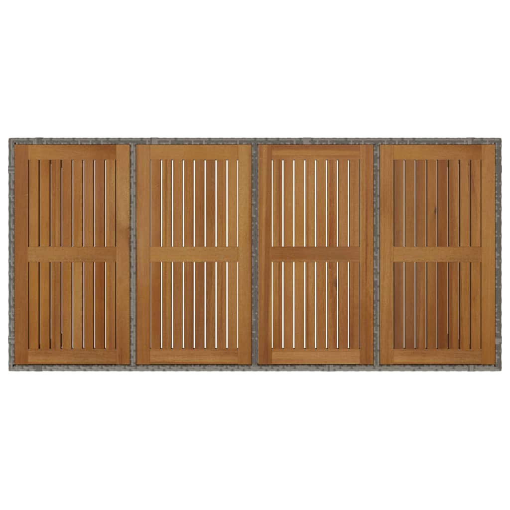 Garden Dining Set 7 pcs Grey and Brown Poly Rattan