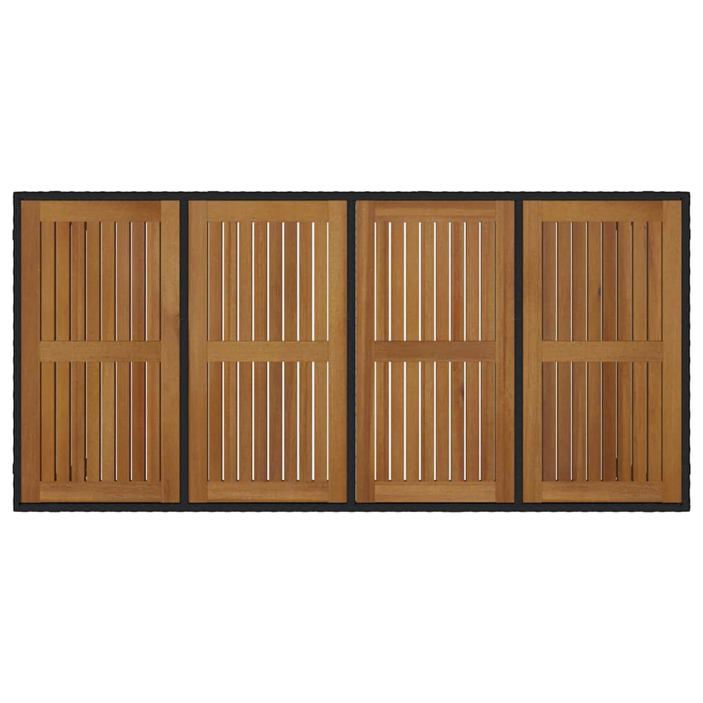 Garden Dining Set 9 pcs Black and Brown Poly Rattan