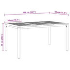 Garden Dining Set 5 pcs Grey and Brown Poly Rattan