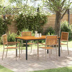 Garden Dining Set 4 pcs Beige and Brown Poly Rattan