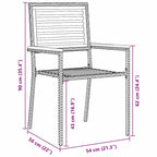 Garden Dining Set 4 pcs Beige and Brown Poly Rattan