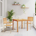 Garden Dining Set 3 pcs Beige Solid Acacia Wood