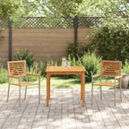 Garden Dining Set 3 pcs Beige Solid Acacia Wood
