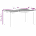 Garden Dining Set 5 pcs Beige Solid Acacia Wood