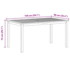 Garden Dining Set 7 pcs Grey Solid Acacia Wood