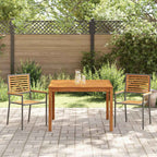 Garden Dining Set 3 pcs Grey Solid Acacia Wood