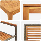 Garden Dining Set 5 pcs Grey Solid Acacia Wood