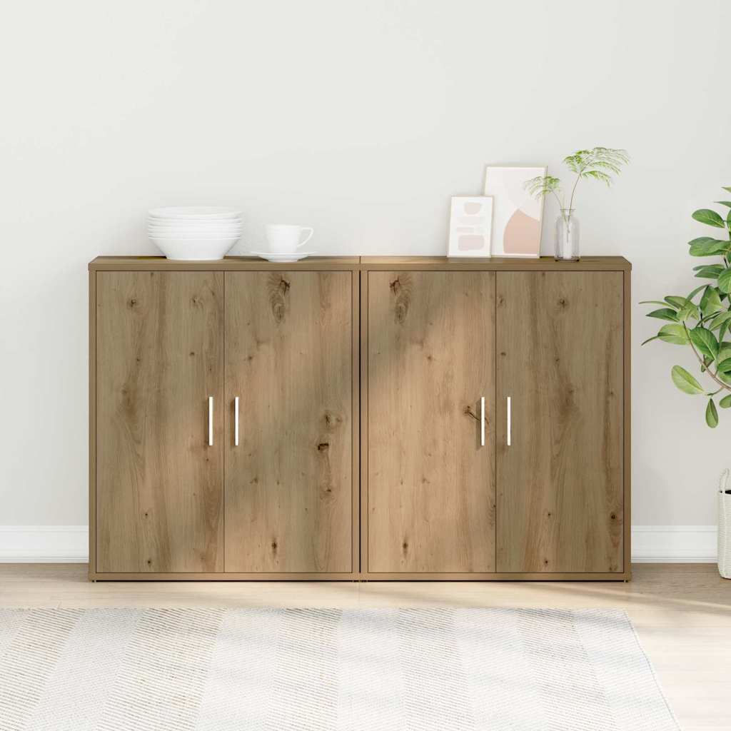 Sideboard 2 pcs Artisan Oak 60 x 31 x 70 cm Engineered Wood