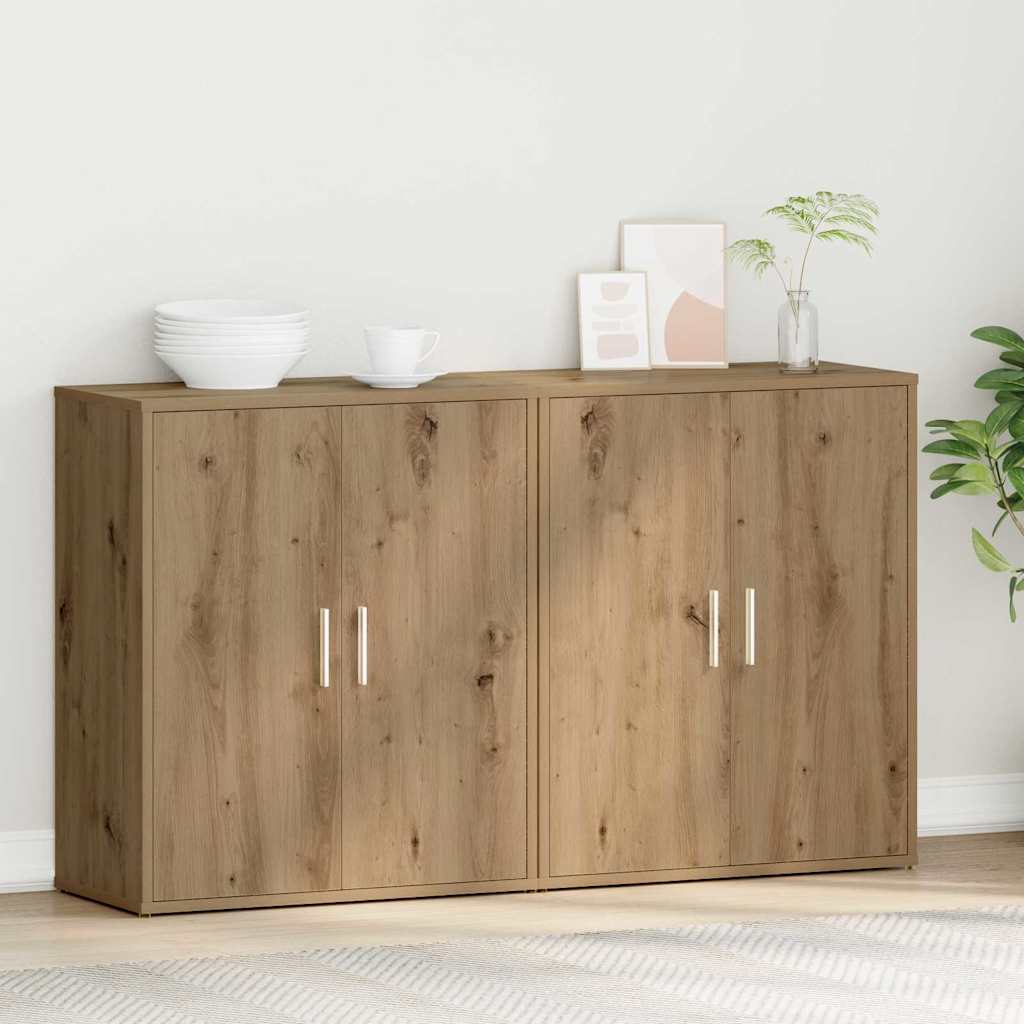 Sideboard 2 pcs Artisan Oak 60 x 31 x 70 cm Engineered Wood