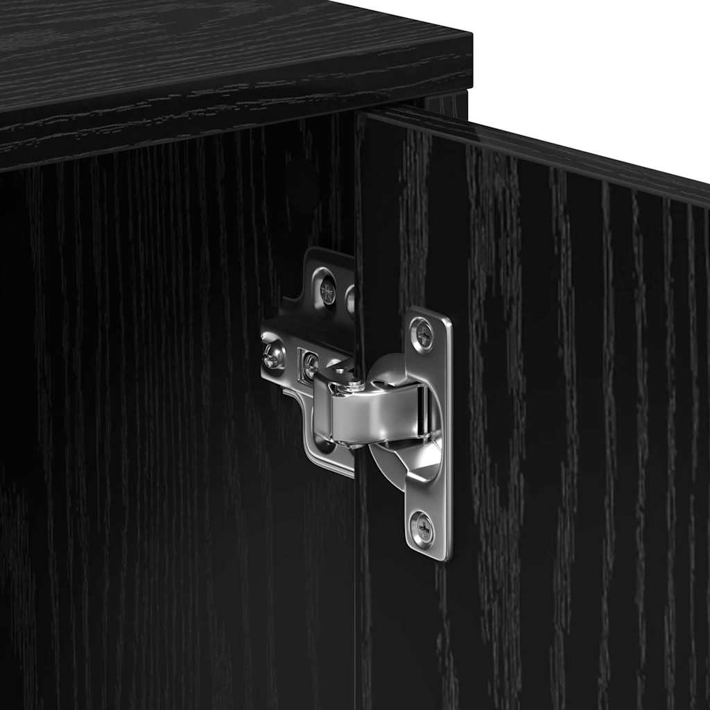 Sideboard 2 pcs Black Oak 60 x 31 x 70 cm Engineered Wood