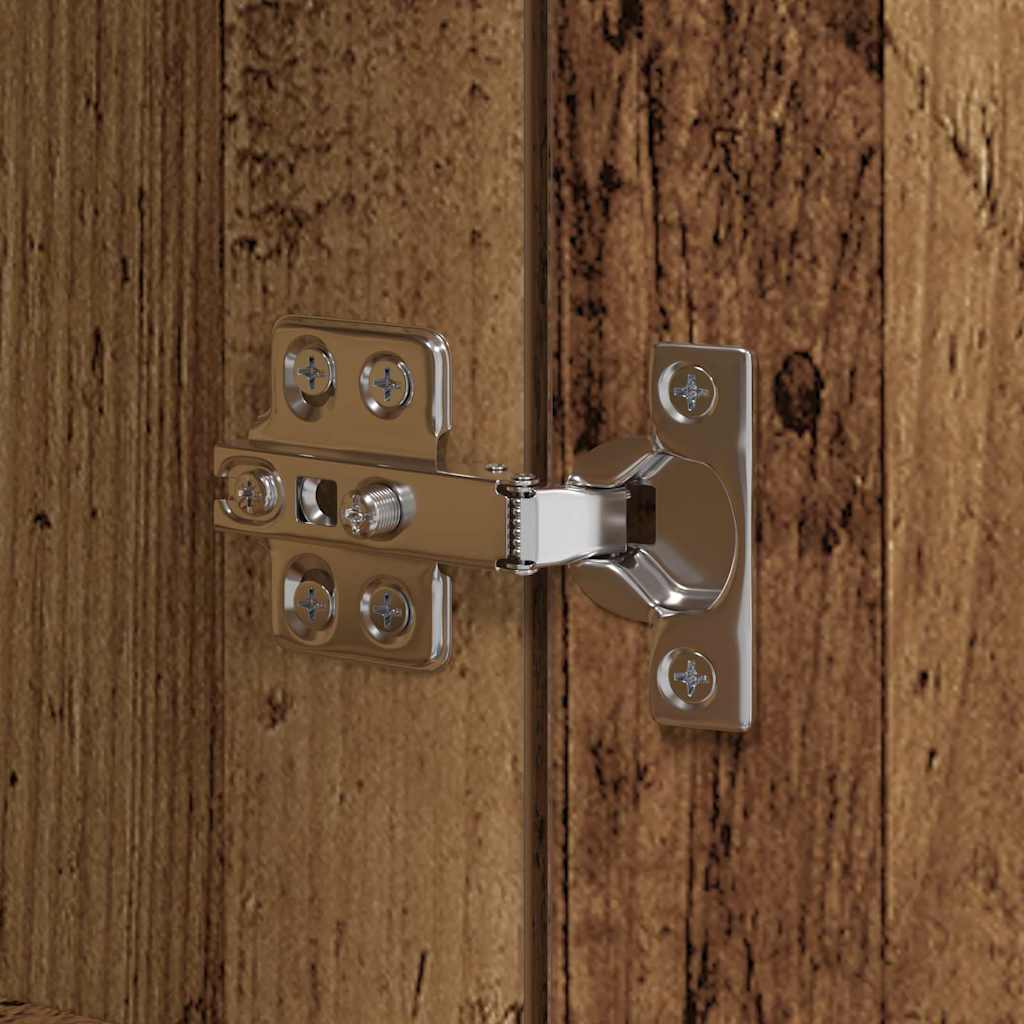 Kitchen Sideboard with Shelf 2 pcs Old Wood 60 x 50 x 180 cm