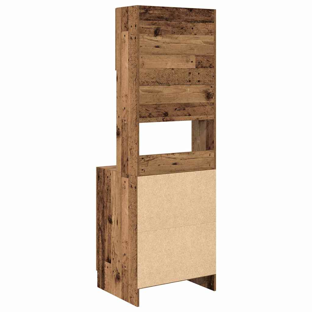 Kitchen Sideboard with Shelf 2 pcs Old Wood 60 x 50 x 180 cm