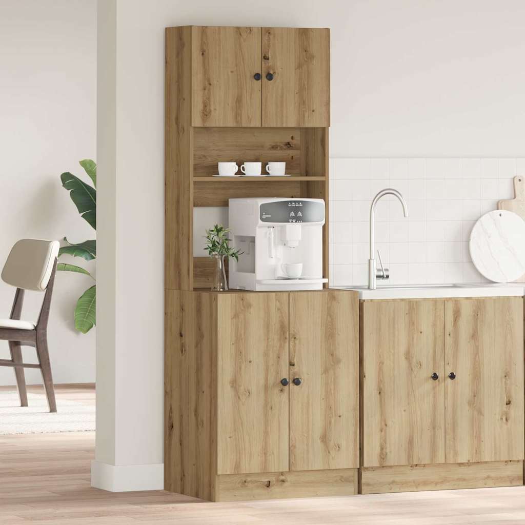 Kitchen Sideboard with Shelf 2 pcs Artisan Oak 60 x 50 x 180 cm