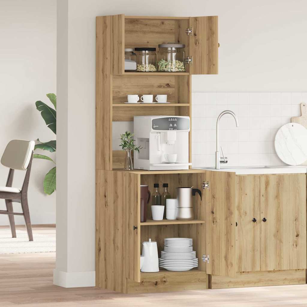 Kitchen Sideboard with Shelf 2 pcs Artisan Oak 60 x 50 x 180 cm