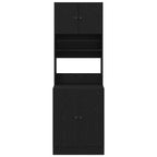 Kitchen Sideboard with Shelf 2 pcs Black Oak 60 x 50 x 180 cm