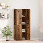 Office Cabinet Old Wood 60 x 32 x 152.5 cm Engineered Wood