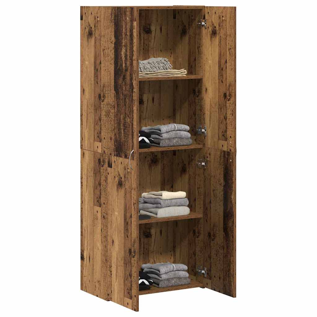 Office Cabinet Old Wood 60 x 32 x 152.5 cm Engineered Wood