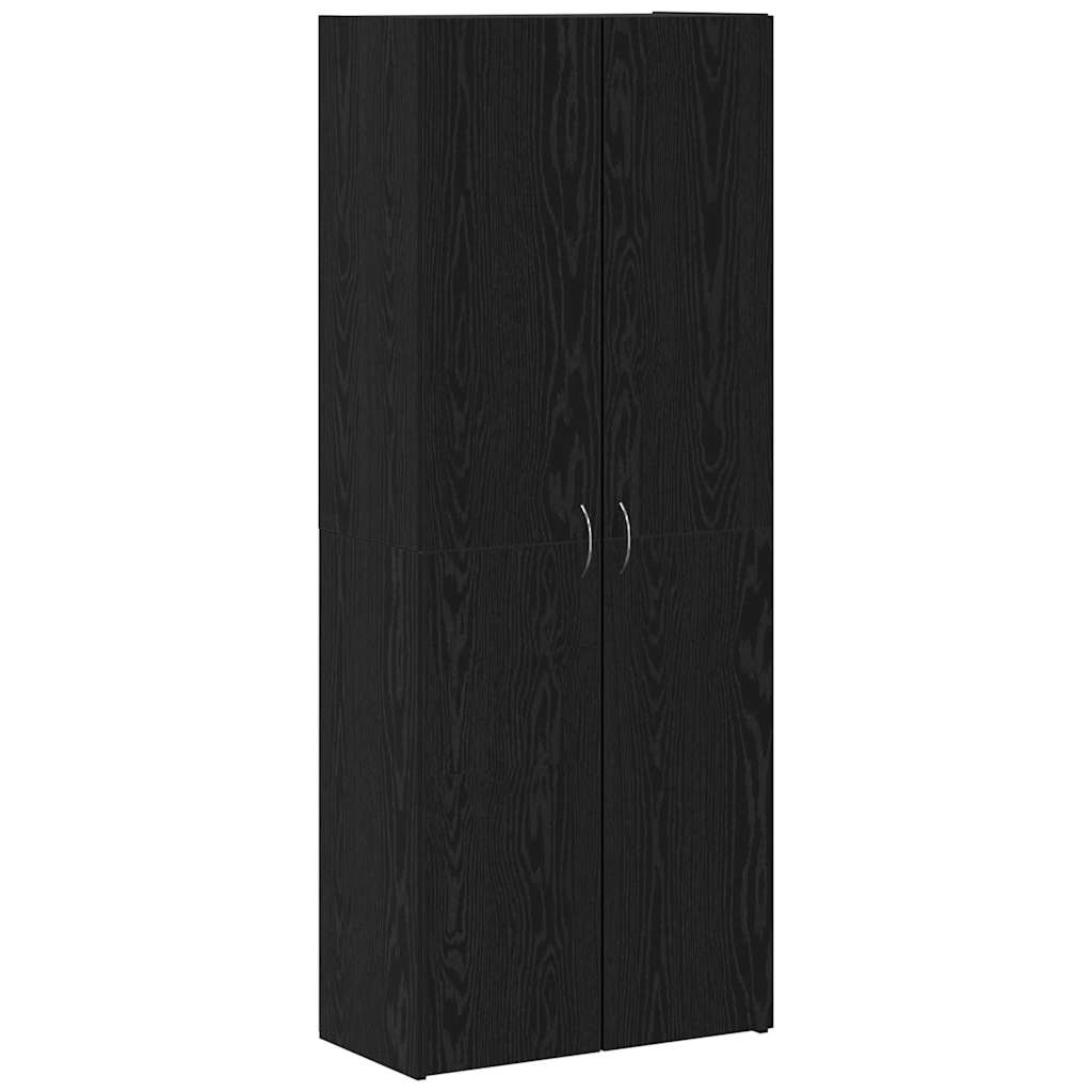 Office Cabinet Black Oak 60 x 32 x 152.5 cm Engineered Wood