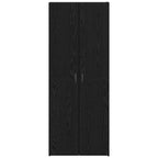 Office Cabinet Black Oak 60 x 32 x 152.5 cm Engineered Wood