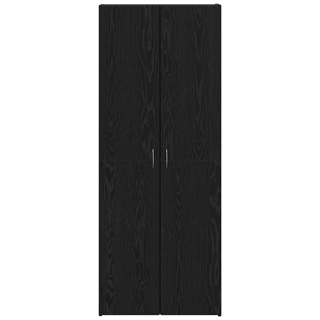 Office Cabinet Black Oak 60 x 32 x 152.5 cm Engineered Wood