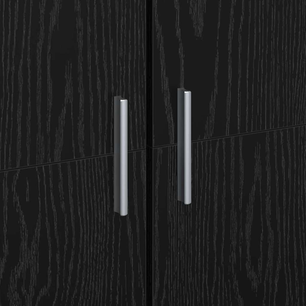 Highboard Black oak 80 x 35 x 180 cm Engineered wood