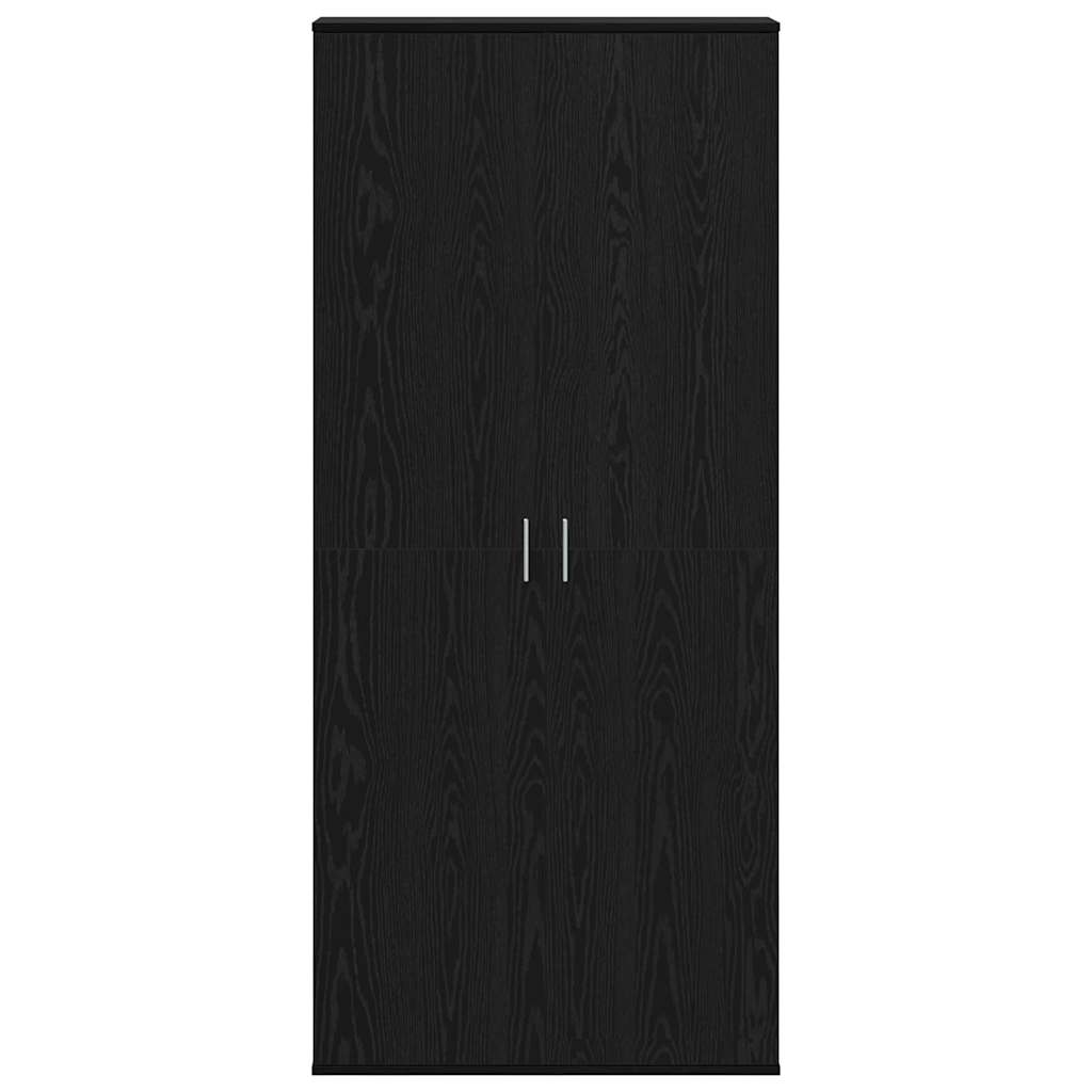 Highboard Black oak 80 x 35 x 180 cm Engineered wood