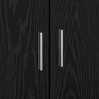 Highboard Black Oak 70 x 33.5 x 180 cm Engineered Wood