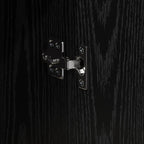 Highboard Black Oak 70 x 33.5 x 180 cm Engineered Wood