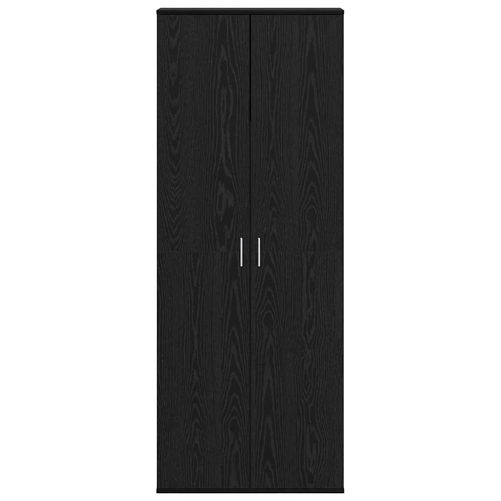 Highboard Black Oak 70 x 33.5 x 180 cm Engineered Wood