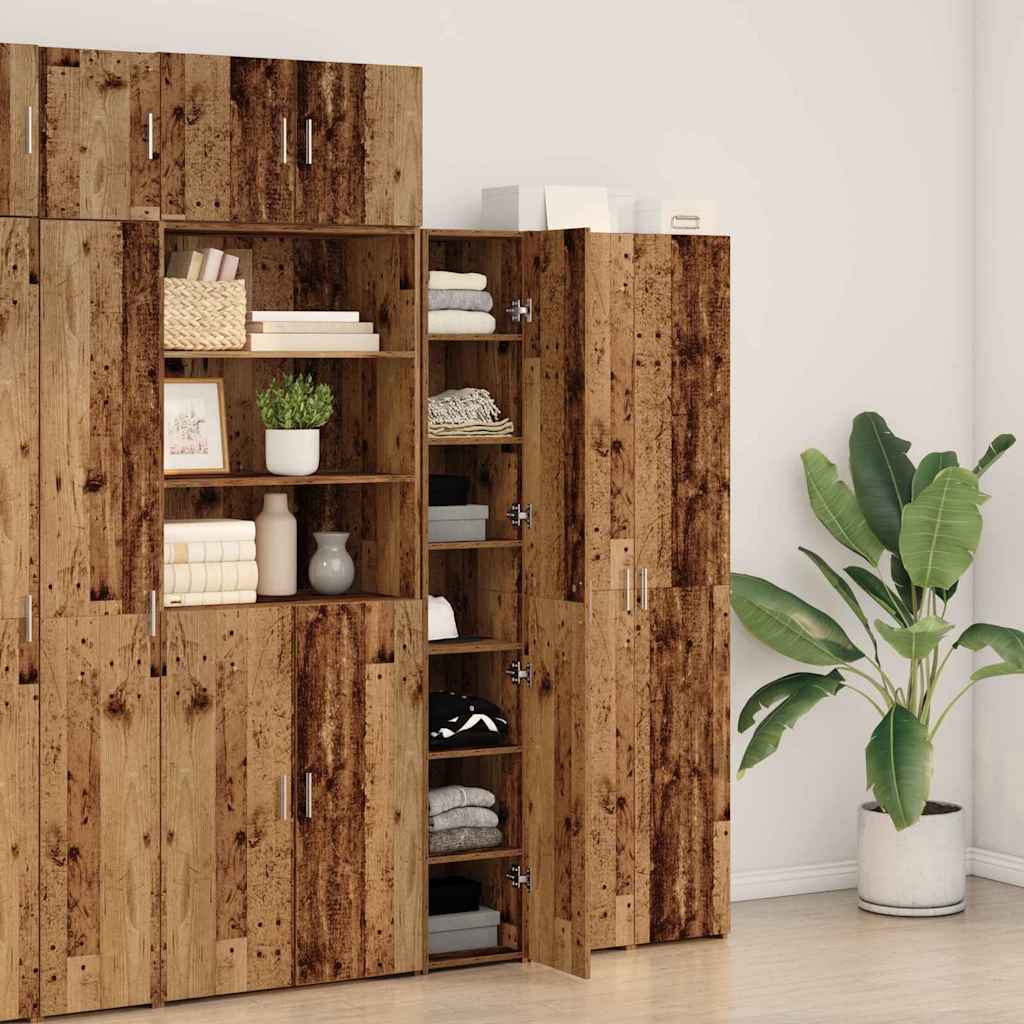 Highboard 2 pcs Old Wood 30 x 42.5 x 185 cm