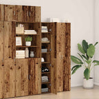 Highboard 2 pcs Old Wood 30 x 42.5 x 185 cm