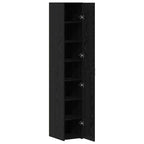 Highboard 2 pcs Black Oak 30 x 42.5 x 185 cm